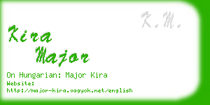 kira major business card